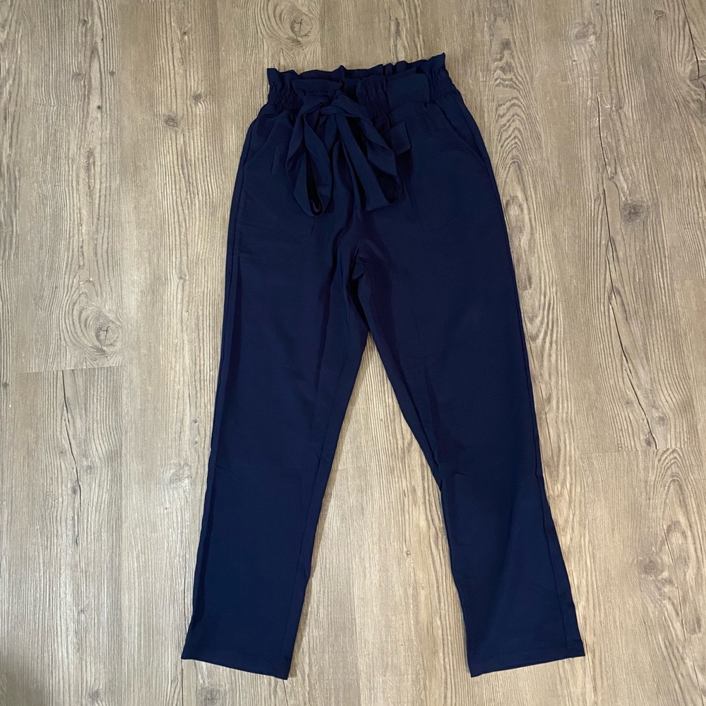 High Waist Paper Bag Pants